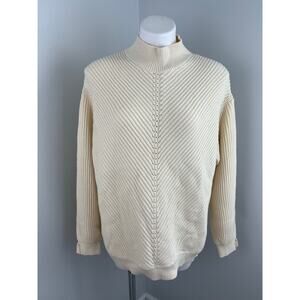 Marine Layer Skylar Mock Turtleneck Sweater in Ivory XL